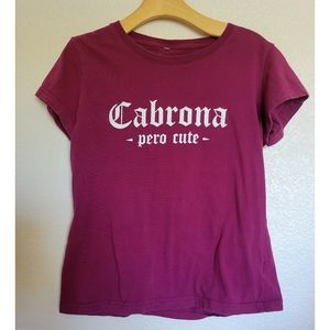 Womens graphic tee in burgundy color Size medium